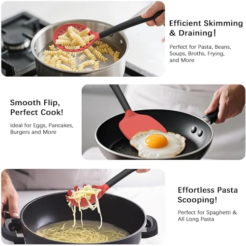 Silicone Kitchen Cooking Utensils Set (14 Count)