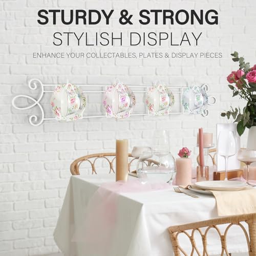 2 Pcs Tea Cup & Saucer Display Rack Stands (2 Count)