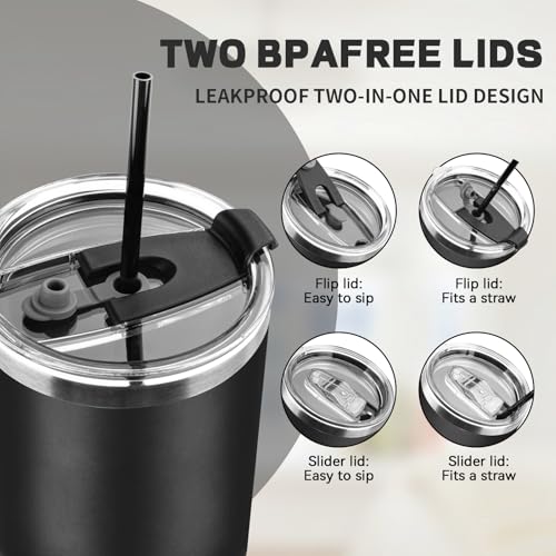 30 oz Tumbler with Lids and Straws