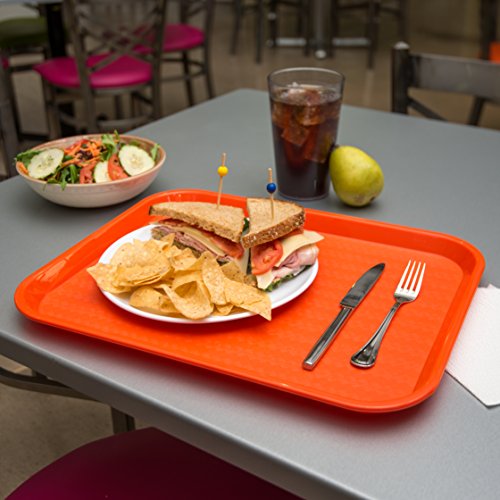 Cafe Fast Food Cafeteria Tray with Patterned Surface for Cafeterias