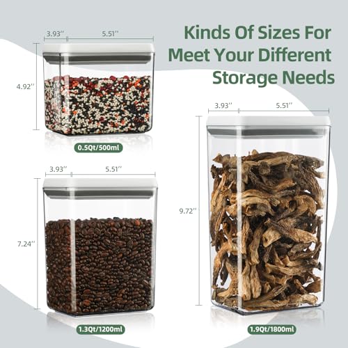 Food Airtight Containers storage with Lids 3 Pack (3 Count)