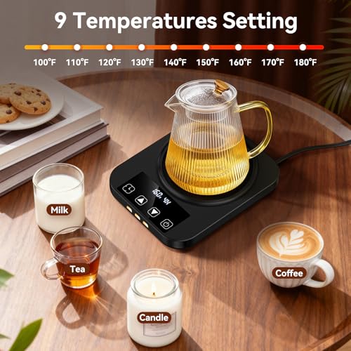 Coffee Mug Warmer & Mug Set for Desk