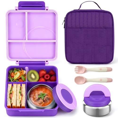 Bento Lunch Box for Kids with 8oz Soup Thermo&Lunch Bag (47 Count)