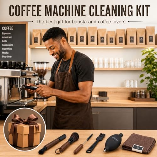 5Pcs Espresso Machine Coffee Grinder Cleaning Kit for Coffee Maker