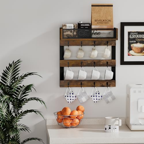 Coffee Cup Holder Wall Mounted