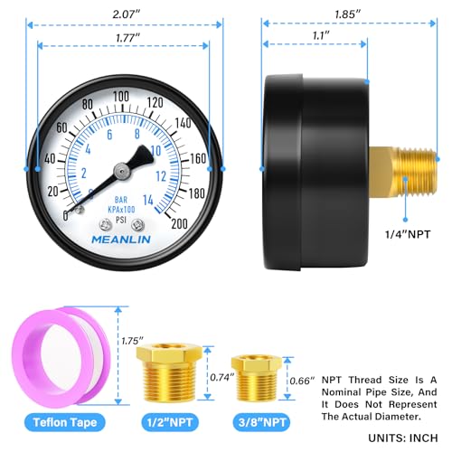 0 200Psi 2" DIAL FACE 1