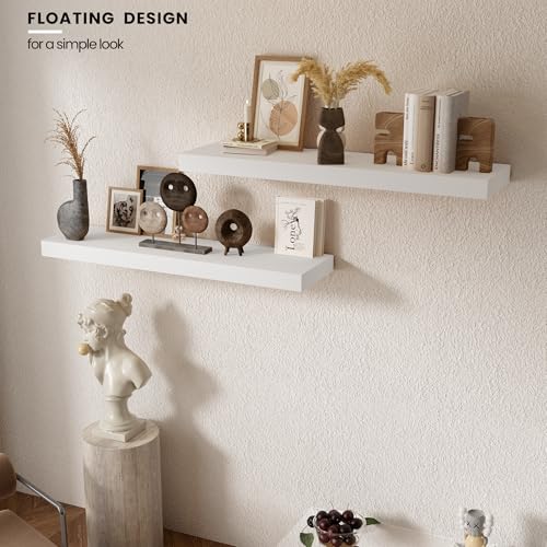 Wooden Floating Shelves for Wall 36” x 8”x 1.4” (2 Count)