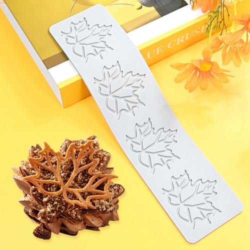 Hollow Out Maple Leaves Lace Silicone Impressing Mold Mat Fondant Cake Sugar Mould Cooking Tools Decorating Tools Diy Moulds