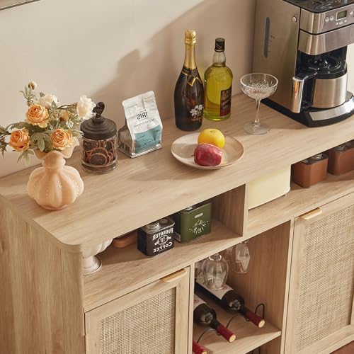 Rattan Wine Bar Cabinet with 2 Doors