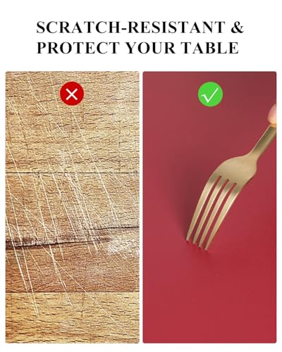 Wine Red Plastic Table Cover Protector