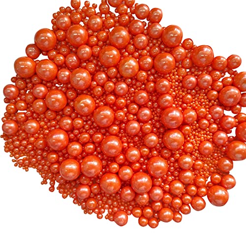 Edible Orange Sugar Pearls Candy Sprinkles 120G (4.23 Ounce)
