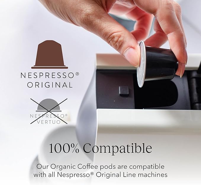 Organic Coffee Pods Variety Pack Compatible with Nespresso Original Line Machines (50 Count)