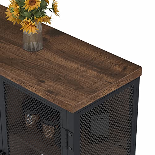 Small Lockable Coffee Bar Cabinet for Liquor