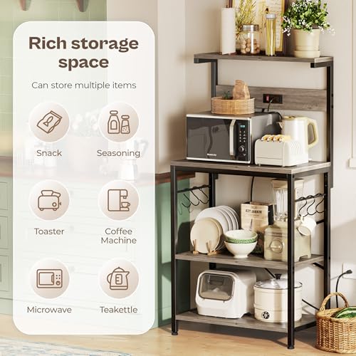 Kitchen Bakers Rack with Power Outlet