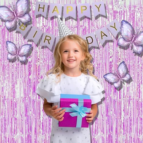 Iridescent Purple Foil Curtain (2 Count)