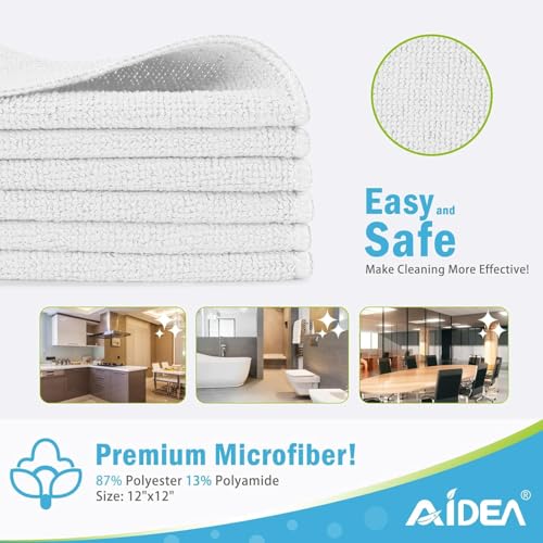 Microfiber Cleaning Cloth White (400 Count)