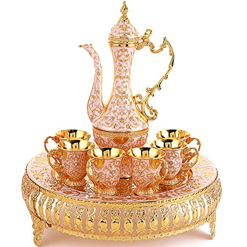 Turkish Tea Coffee Cup and Pot Set Including Teapot