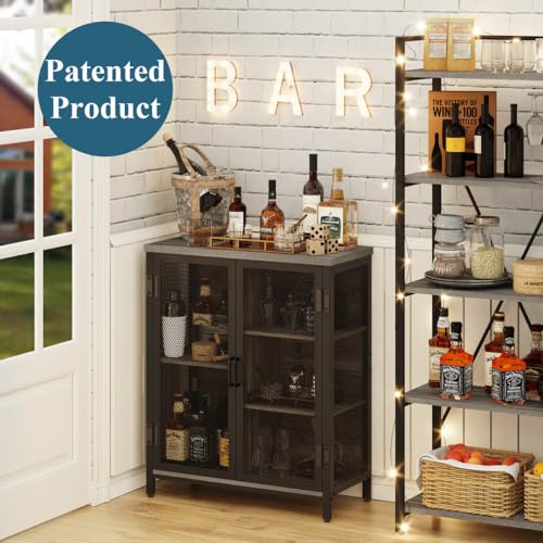 Small Coffee Bar Cabinet with Storage