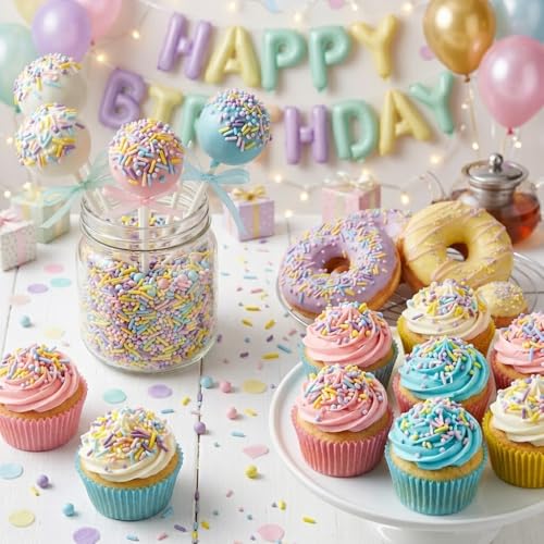 Pastel Rainbow Sprinkles (3 Ounce)