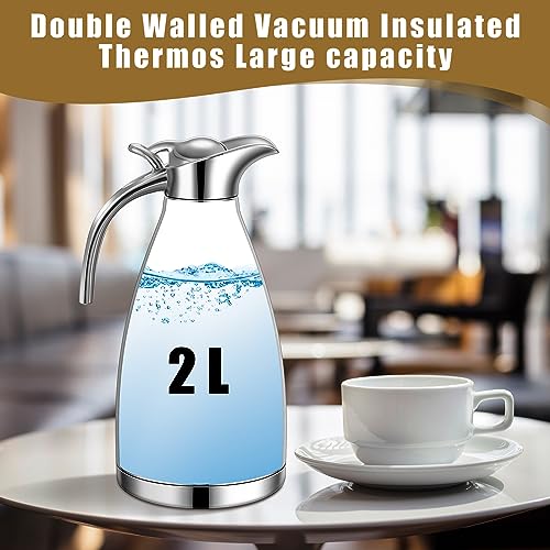 2 Pcs 68oz Thermal Coffee Carafe for Keeping Hot (2 Count)