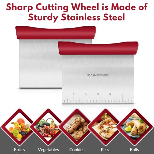 Multi Purpose Stainless Steel Bench Scraper Dough Blender & Pastry Cutter