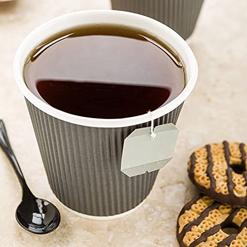 Coffee Cups 500 Pack of 8 oz Paper Ripple Wall Espresso Cups Insulated Leakproof Disposable (500 Count)