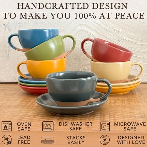 Mora Ceramic Latte Art Mug With Saucer