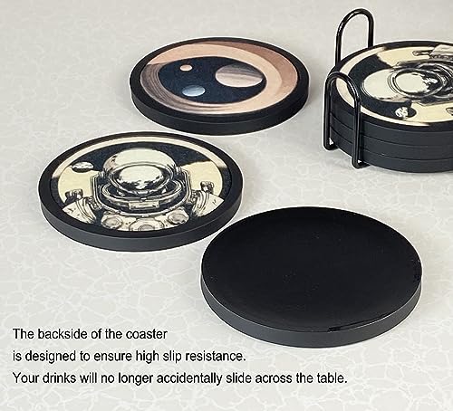 Absorbent Coasters for Drinks with Holder (7 Count)