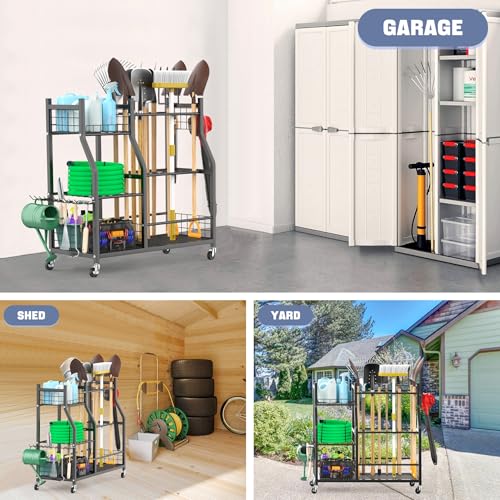 Garden Tool Organizer with Wheels