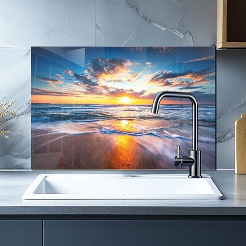 Tempered Glass Backsplash for Kitchen