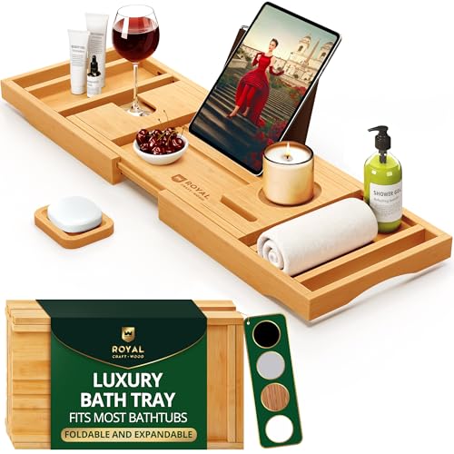 Premium Foldable Bathtub Tray Caddy