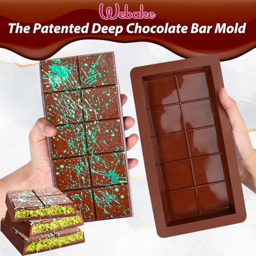 Deep Chocolate Bar Molds 2 Pack (2 Count)