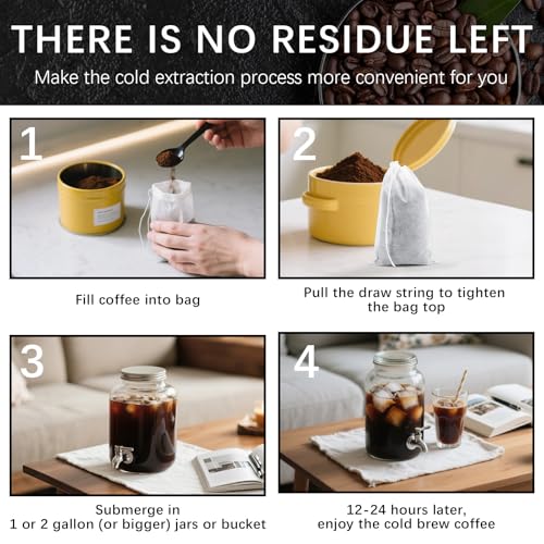 100 Pcs Cold Brew Bags 8x12 inch (100 Count)