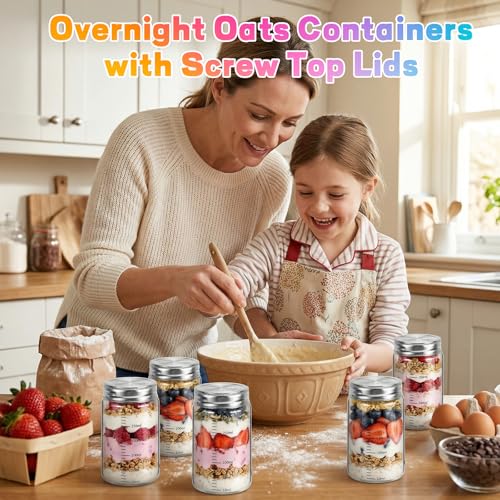8 oz Small Glass Coffee Jars Spice Jar Round Storage Canister with Wooden Lid Clear Glass Food Jar for Pantry Sugar Tea Coffee Bean Spice Nuts Cookies Bath Salts