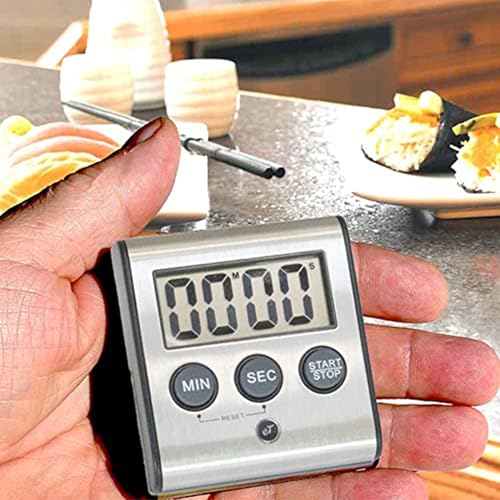 Elegant Digital Kitchen Timer Stainless Steel (12 Count)