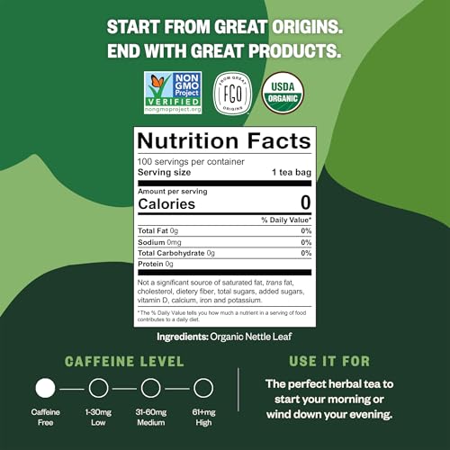Organic Nettle Leaf Tea (100 Count)