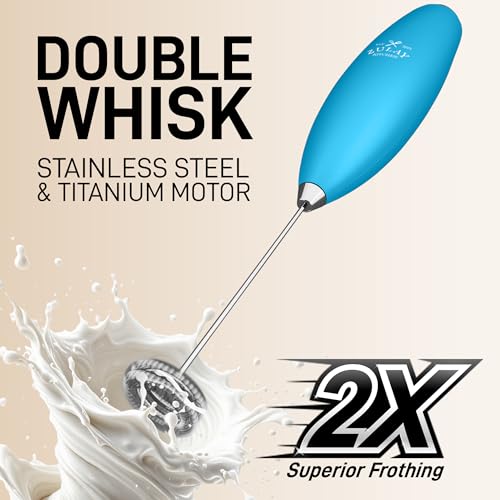 Powerful Milk Frother Wand With Duracell Batteries