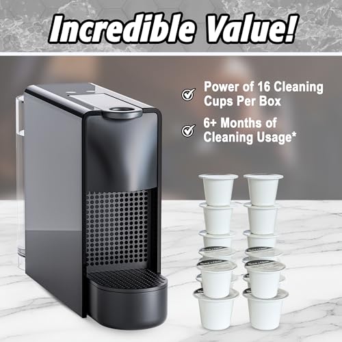 16 Pack Cleaning Pods Compatible with Nespresso Original Single Serve Espresso Machines (16 Count)