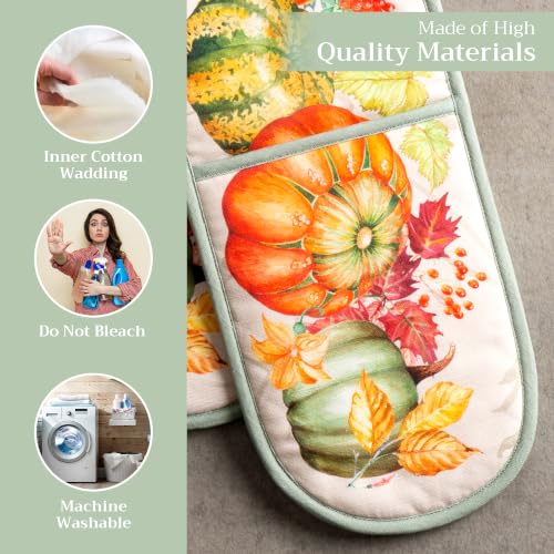 Double Oven Mitts 100% Cotton Double Oven Glove