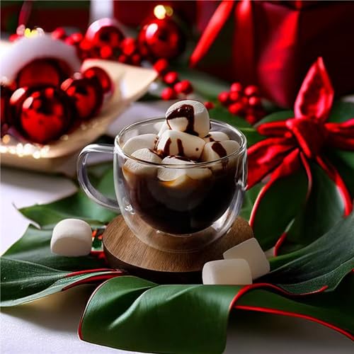 Double Wall Glass Cappuccino Mugs 8.1oz (2 Count)