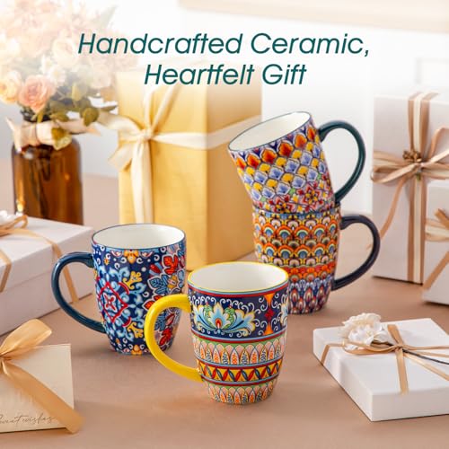 SIMI 16 oz Large Coffee Mugs Set of 6 (6 Count)