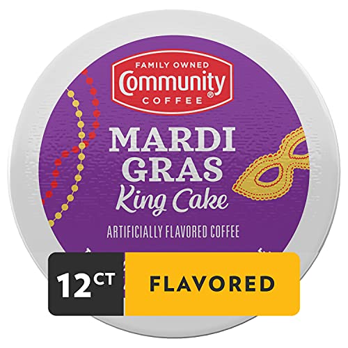 Mardi Gras King Cake Flavored 12 Count Coffee Pods