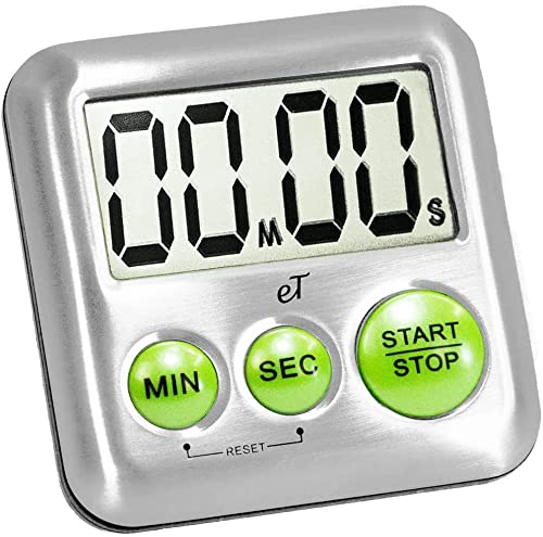 Elegant Digital Kitchen Timer Stainless Steel (6 Count)