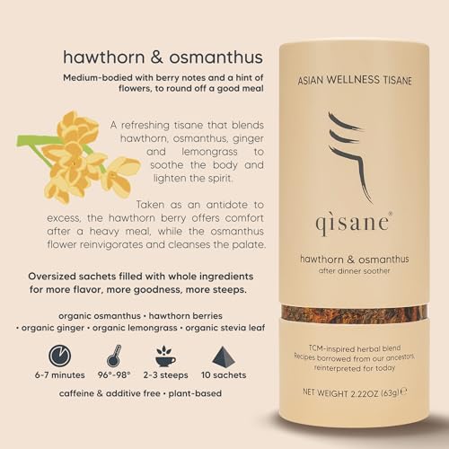 Qìsane Hawthorn Berry Tea Bags with Osmanthus Flower
