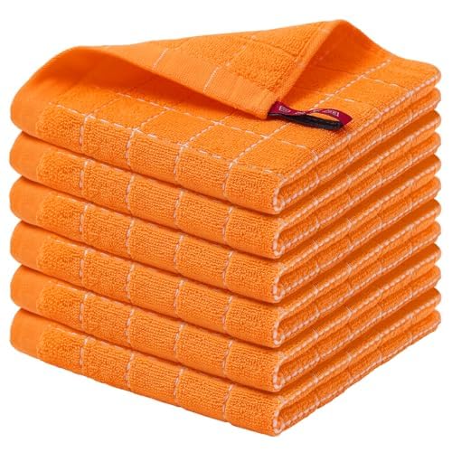100% Cotton Terry Kitchen Dish Cloths (6 Count)