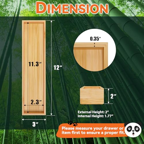 Bamboo Drawer Organizer (2 Count)