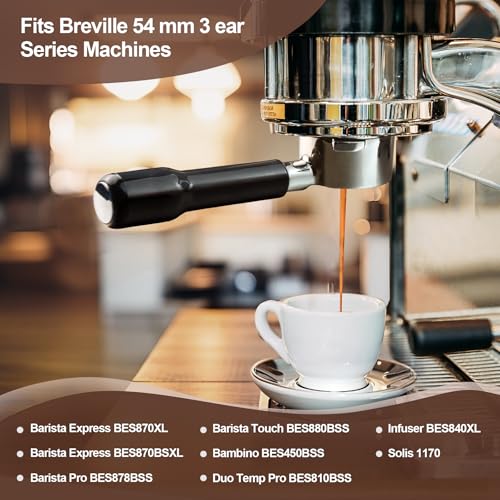54 mm Bottomless Portafilter Compatible with Breville Barista BES870XL