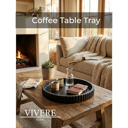 13 Inch Round Coffee Table Tray