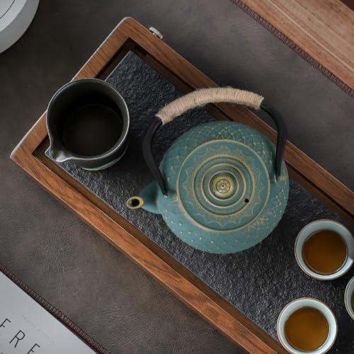 Cast Iron Teapot for Stove Top with Stainless Steel Infuser