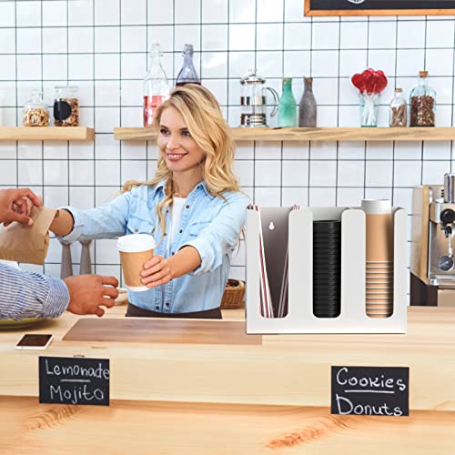 Acrylic Coffee Cup and Lid Storage Organizer Holder